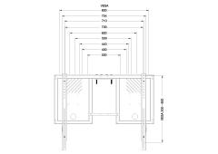 Detailbild Monitorhalterung für Displays mit max. VESA 800 x 600 RLI12090PK