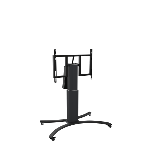 Produkt Bild Elektrisch höhenverstellbarer & neigbarer TV Rollwagen, mobiler Monitorständer, 50 cm Hub SCETTACRBK