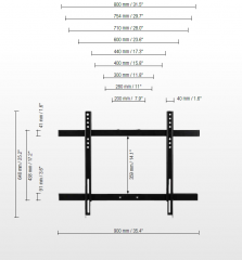 Detailbild Monitorhalterung für Displays mit max. VESA 800 x 600 CCELW-AFPB