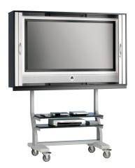 Produktbild TV Wagen, TV Rack für Fernseher bis 55 Zoll 130 x 92 cm, mit 2 festen Böden SCL-B-GB