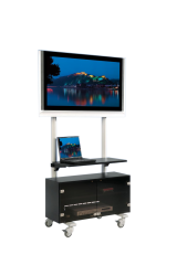 Produktbild TV Wagen, TV Rack für Fernseher bis 50 Zoll mit Unterschrank und Ablage SC70-S40GBF