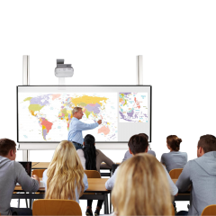 Produktbild Whiteboard deluxe 130 Tafel, manuell höhenverstellbar, zur Wandmontage mit Kontergewichten 