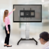 Produkt Bild Elektrisch höhenverstellbarer TV Rollwagen, mobiler Monitorständer, 70 cm Hub, inkl. Kollisionsschutz SCETAV3535K-6