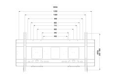 Detailbild Monitorhalterung XL für Displays auf 2 Pylonensäulen mit max. VESA 1200 x 600 SCETADP3535