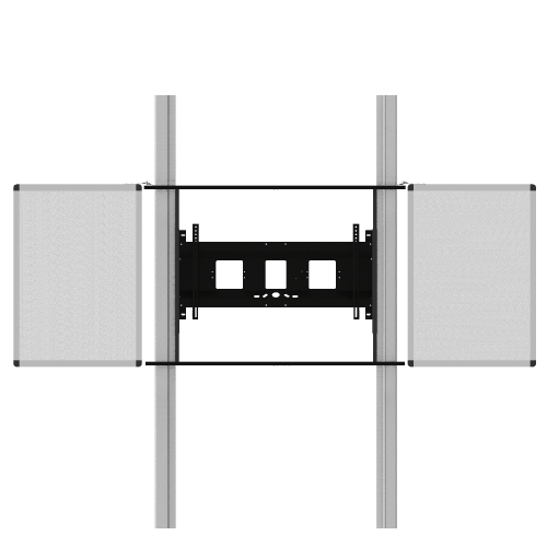 Product image Wall mounted 2 pylon sliding system for displays from 65-86" PYFKL-IFPD-W