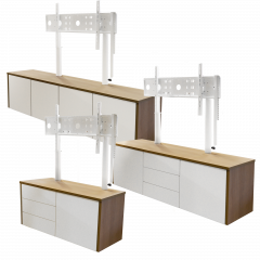 Product image Sideboard with motorized height-adjustable display holder - "Media Side select Premium". 