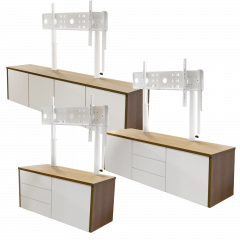 Productimage Sideboard with motorized height-adjustable display holder - "Media Side select Premium".