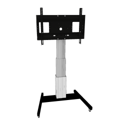 Product image Electrically height-adjustable TV trolley, mobile monitor stand, 70 cm stroke, incl. collision protection SCETAV3535K