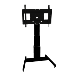 Product image Electrically height-adjustable TV trolley, mobile monitor stand, 70 cm stroke, incl. collision protection SCETAV3535BK